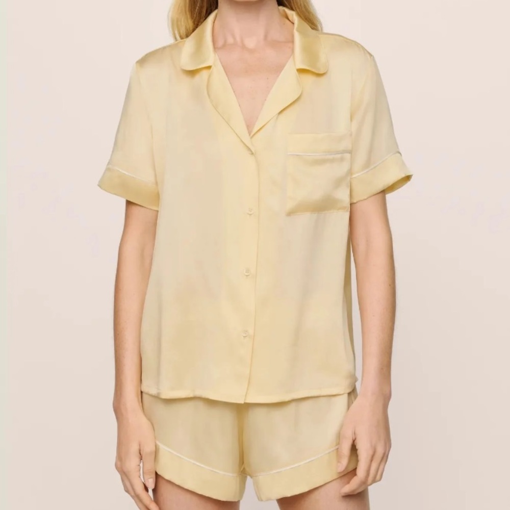 NWT: Eberjey Inez Washable Silk Short PJ Set